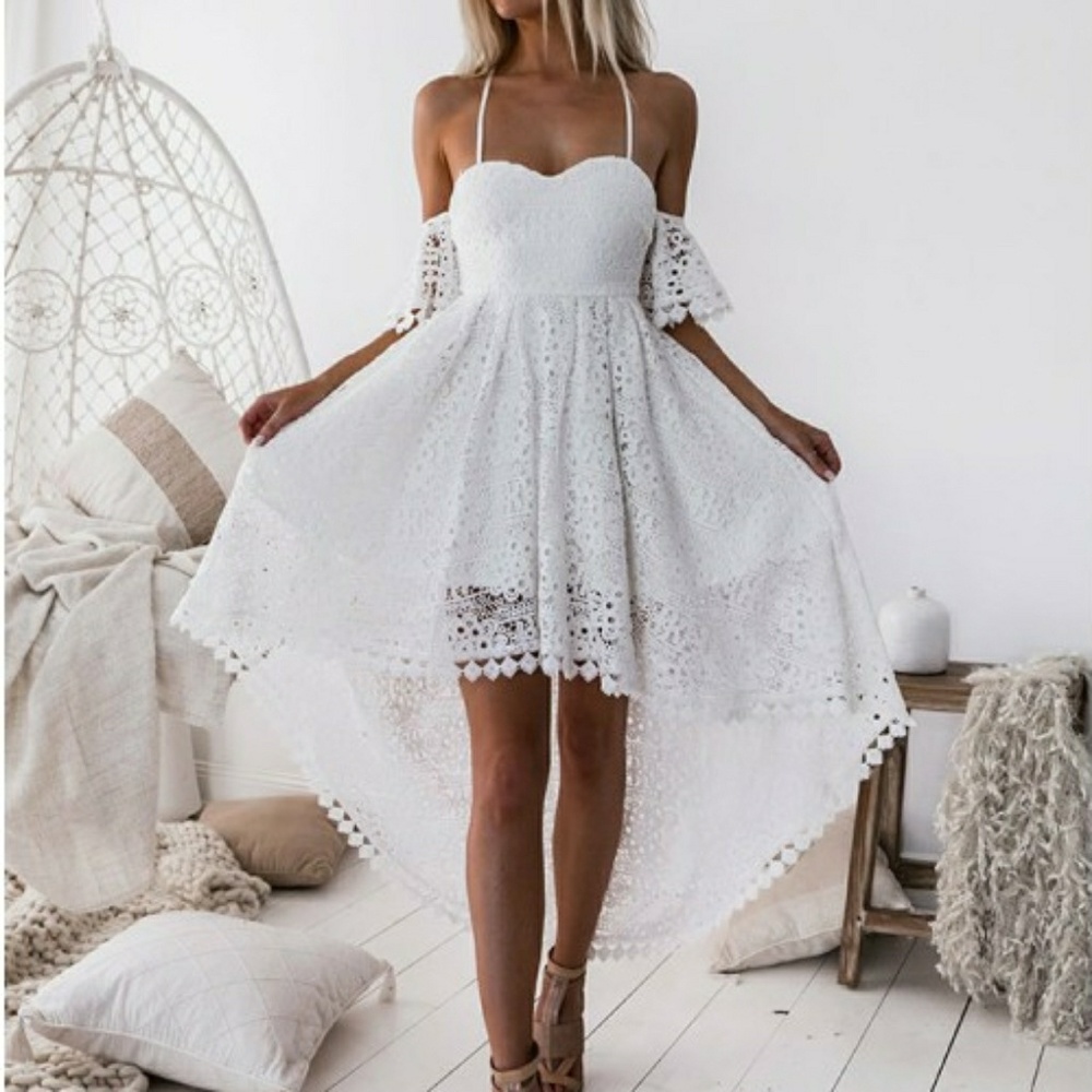 White lace dress